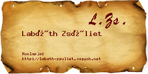 Labáth Zsüliet névjegykártya